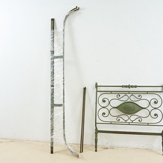 Antique Wrought Iron Bed For Sale - Image 3 of 8