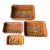 Vintage Tlaquepaque Mexican Folk Art Clay Pottery Nesting Rectangular Trays- Set of 4 For Sale