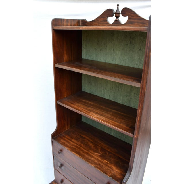 Mid 20th Century Chippendale Style Mahogany Bookcase With Cannonball Feet For Sale - Image 5 of 12