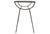A Mid-Century Modern wrought iron side table with clear glass top from the 1950's. Dimensions-18.5?L x 12.5?W x 19.75?H...