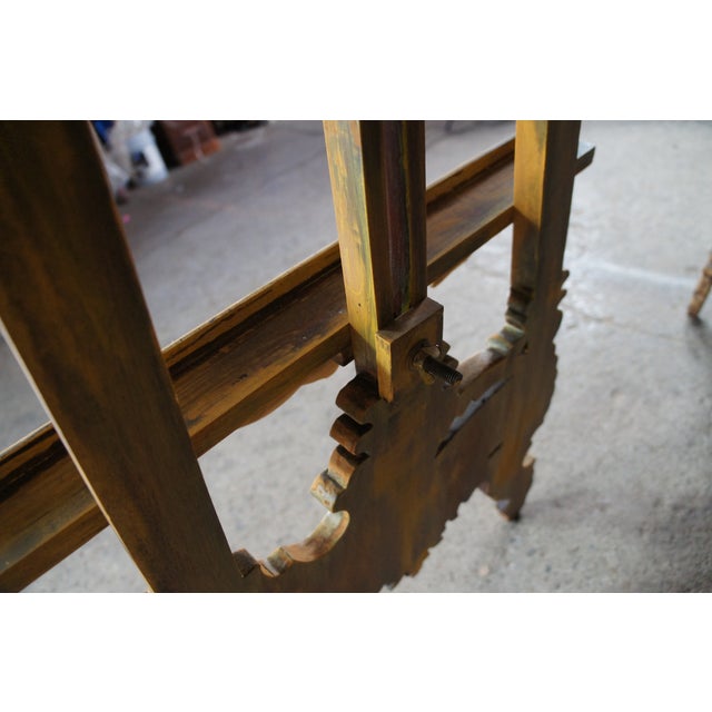 Gold Baroque Rococo Revival Mahogany Artist Easel Adjustable Art Painting Display 64" For Sale - Image 8 of 11