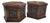 Vintage 1970s Lane Furniture Carved Hexagonal Parquet Storage End Tables, Pair For Sale