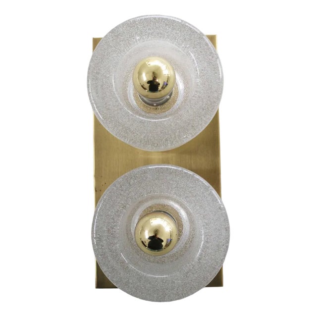 Ice Glass Wall Lamp from Peill & Putzler, 1970s For Sale