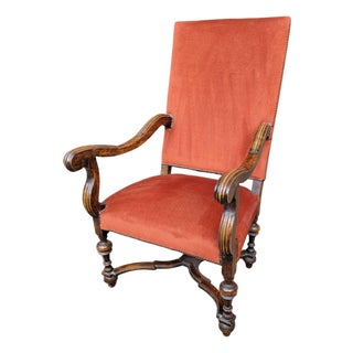 A Late 19th Century Large French Fauteuil Open Armchair For Sale