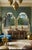 Monumental Hammered Gold Arched Moorish Pagoda Carvers Guild Style Hollywood Regency Wall Mirrors- A Pair For Sale - Image 12 of 12