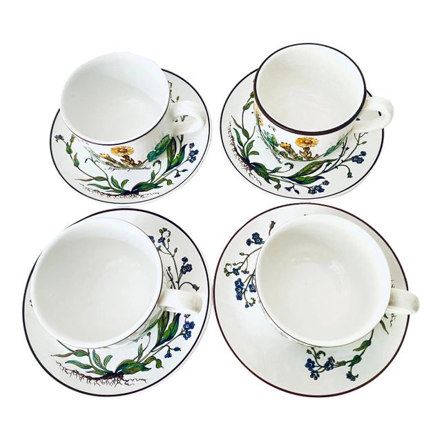 Vintage Villeroy & Boch Botanica Porcelain Tea Set- 8 Pieces For Sale