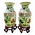 Pair of Antique 19th Century Rare Chinese Porcelain Vases Hand Painted Roosters, Florals & Insects For Sale