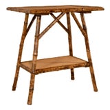 19th Century Tortoise Bamboo Side Table For Sale