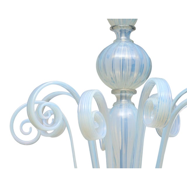2020s Classic Venetian Glass Chandelier, Iridescent, Murano, Italy For Sale - Image 5 of 9