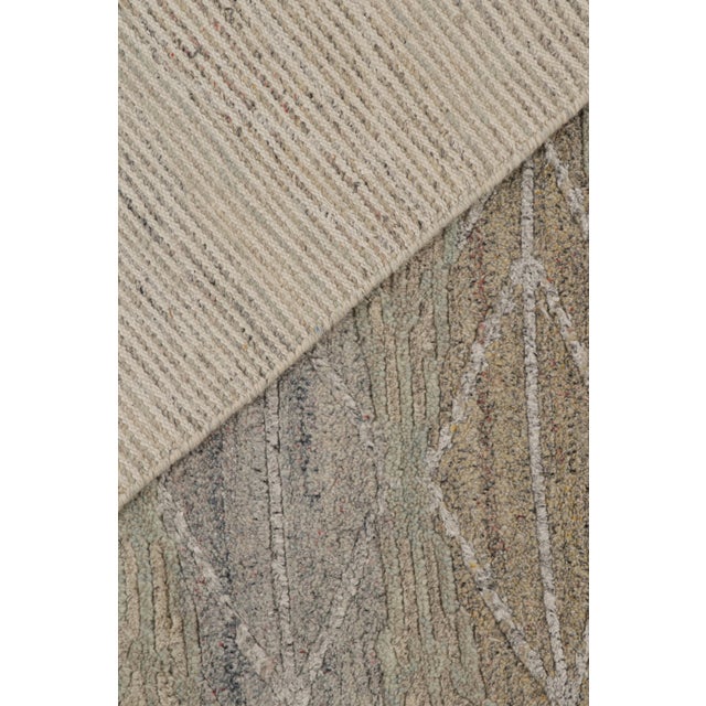 Textile 2010s Rug & Kilim’s Scandinavian Style Rug in Beige, Brown & Gray Geometric Patterns For Sale - Image 7 of 7