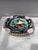 Square Majolica mermaid plate with shells on the corners, the mermaid sit on a flying fish, the border is decorated with...