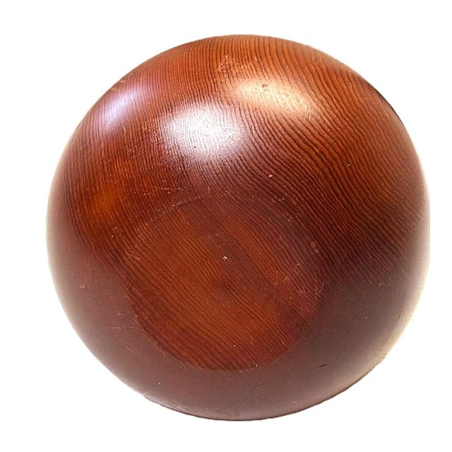 Wood Vintage Japanese Yawning Daruma Bodhidharma 4" Hand Carved Wood Akubi Figure For Sale - Image 7 of 7