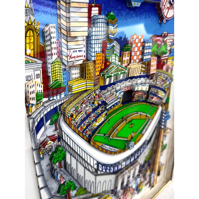 Contemporary Charles Fazzino, Let's Go Yankees, 3d Mixed Media Serigraph, Signed Edition of 200, 30x23 In., 2002 For Sale - Image 3 of 3