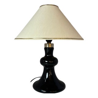 Opal Black Backgammon Table Lamp by Holmegaard For Sale