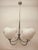 6-Light Chrome Chandelier with Glossy White Sphere Glasses, 1980s For Sale - Image 14 of 18