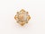 Modernist 14k Two-Tone Gold, Diamond, and Golden Pearl Cocktail Ring For Sale - Image 4 of 7