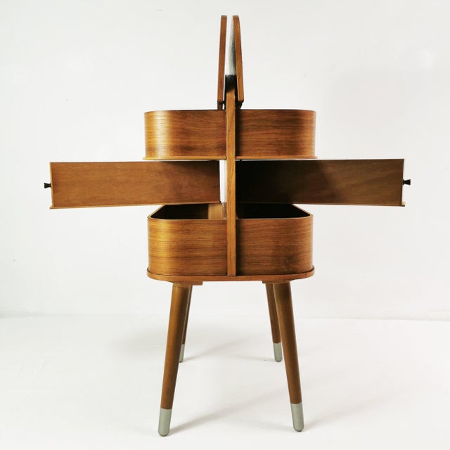 Mid-Century Teak Sewing Organizer, 1960s For Sale - Image 13 of 15