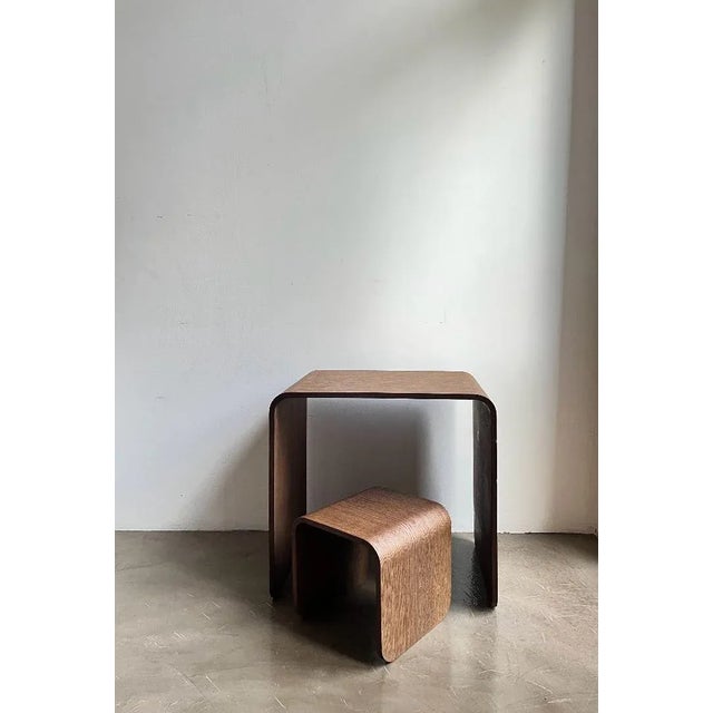 Children's writing desk with matching stool, made of bentwood, Italy Children's writing desk with matching stool, made of...