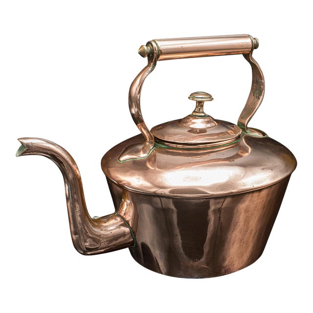 1870's Antique Copper Scullery Kettle For Sale