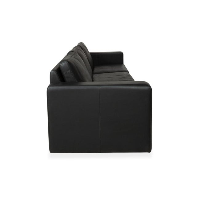 Black Conseta 3-Seater Sofa in Black Leather from Cor For Sale - Image 8 of 11