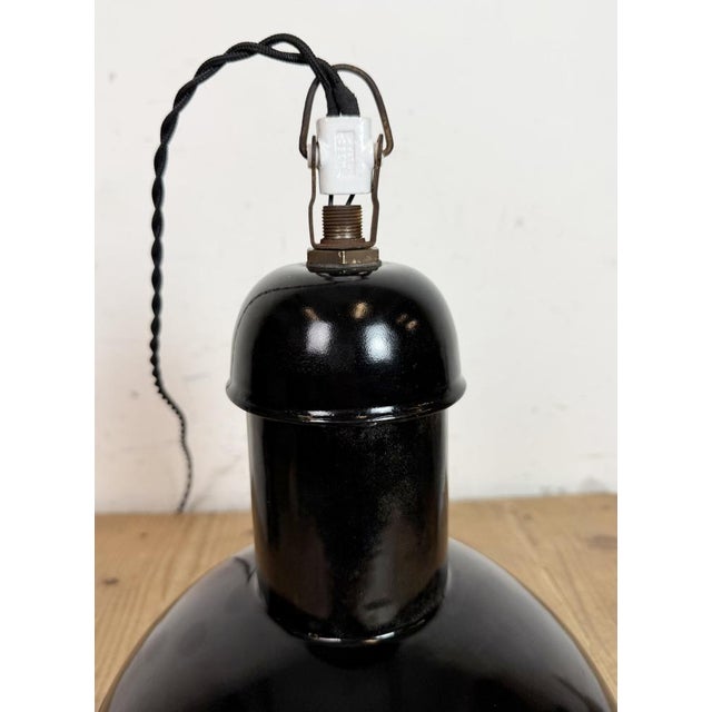 Industrial Black Enamel Pendant Lamp from Aeg, 1930s For Sale - Image 17 of 18