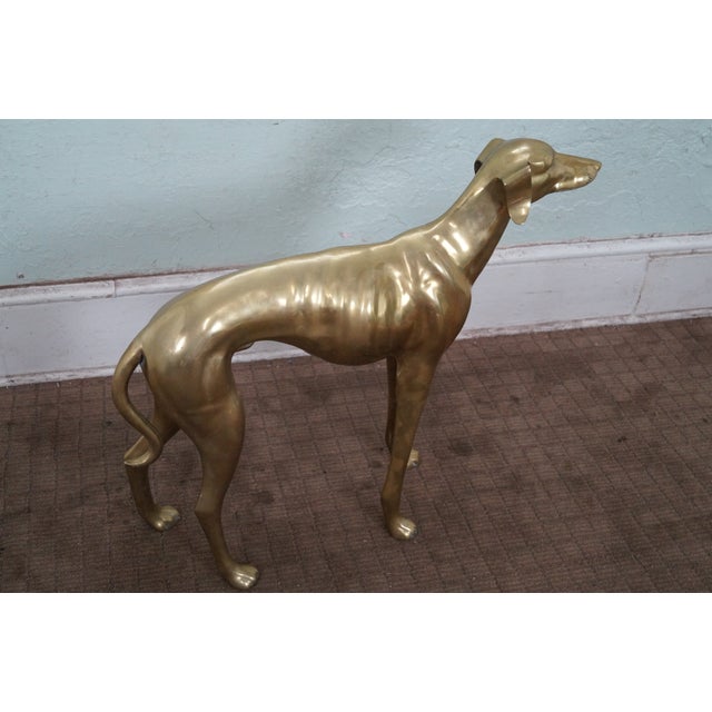Vintage Brass Whippet Greyhound Dog Statue Chairish