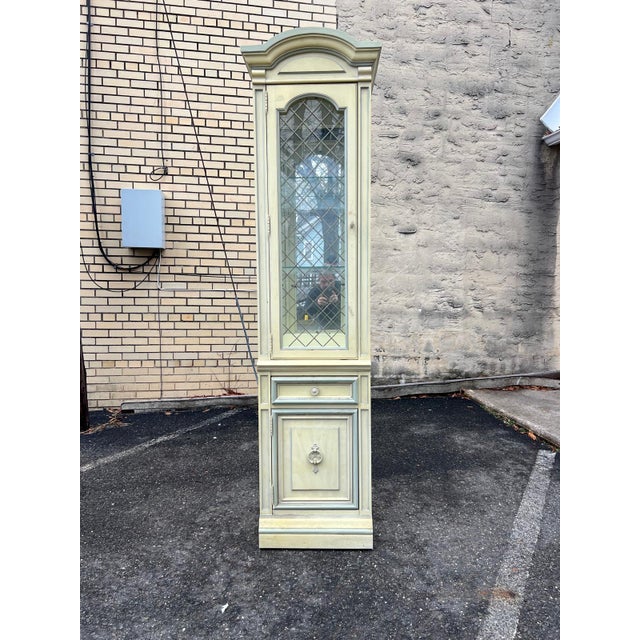 Vintage Painted China Cabinet Wall Unit For Sale In Philadelphia - Image 6 of 8
