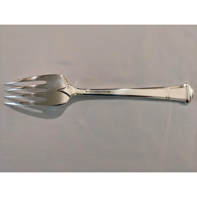 Tiffany and Co. Sterling Silver Tiffany "Windham" Serving Cold Meat Fork, No Monograms For Sale - Image 4 of 11