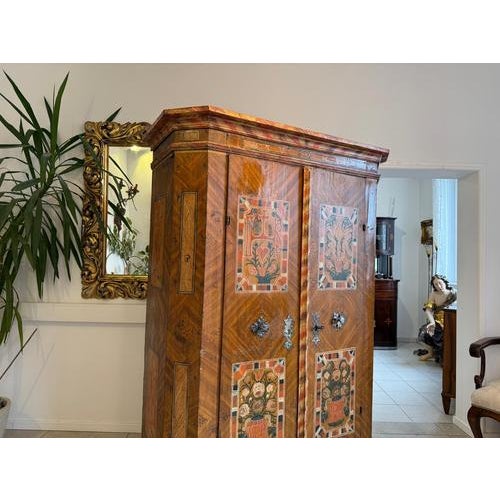 Baroque Hand-Painted Farmhouse Cupboard in Softwood For Sale - Image 8 of 16
