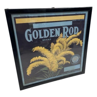 Golden Rod California Advertising Label, 1930s For Sale