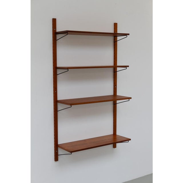 Mid-Century Modern Vintage Danish Wall-Mounted Teak Shelving System, 1960s For Sale - Image 3 of 18