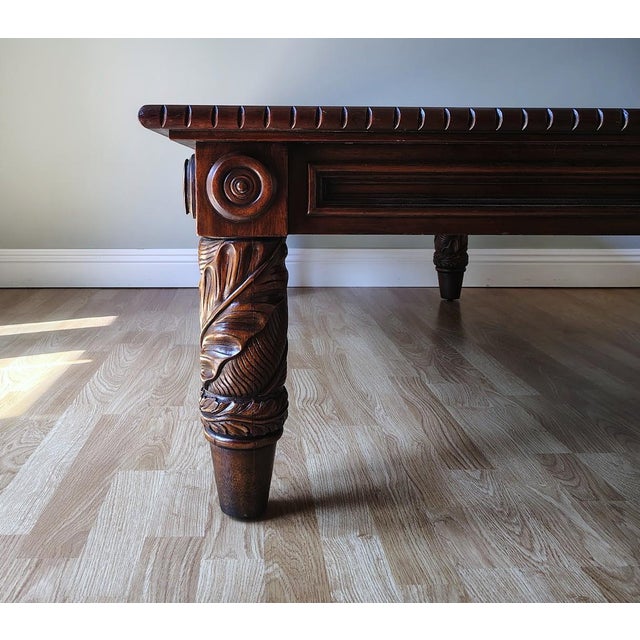 Wood Vintage Ralph Lauren Dutton Safari Cocktail Coffee Table For Sale - Image 7 of 18