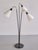 Modern Swedish Adjustable Three Arm Floor Lamp in Metal, Brass and Silk, 1950s For Sale - Image 15 of 15