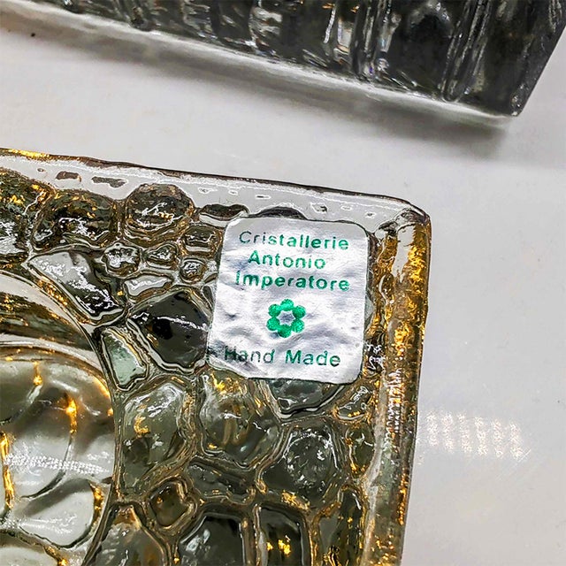 Vintage Italian Book Shaped Ashtrays in Murano Glass by Antonio Imperatore, 1970s, Set of 3 For Sale - Image 12 of 13