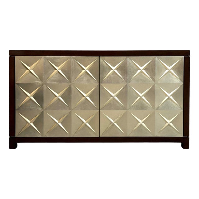 Contemporary Bolier & Co. Atelier Silver Leaf Sideboard For Sale