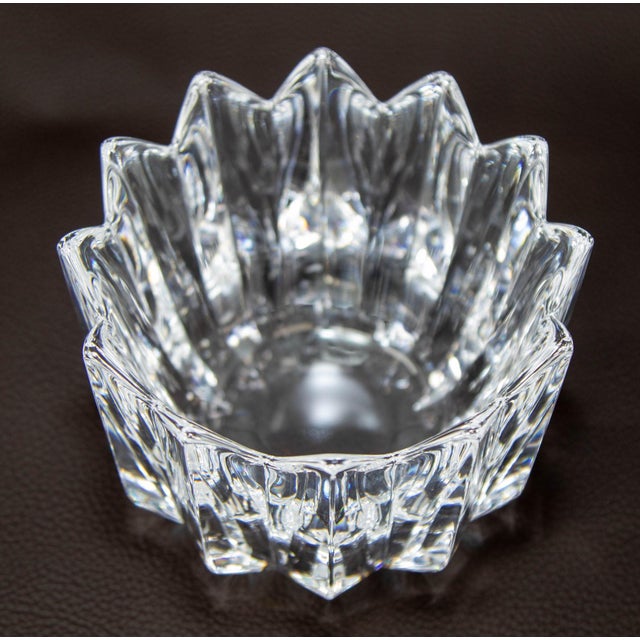Orrefors Orrefors Crystal Fleur Crown Bowl by Jan Johansen Sweden 1970s For Sale - Image 4 of 12