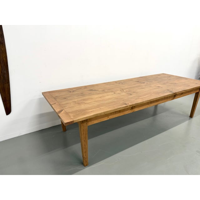 Monumental Pine Farmhouse Table, 1970s For Sale - Image 10 of 18