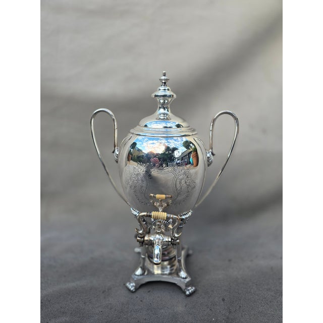Silver Plated Tea or Coffee Urn For Sale - Image 12 of 12