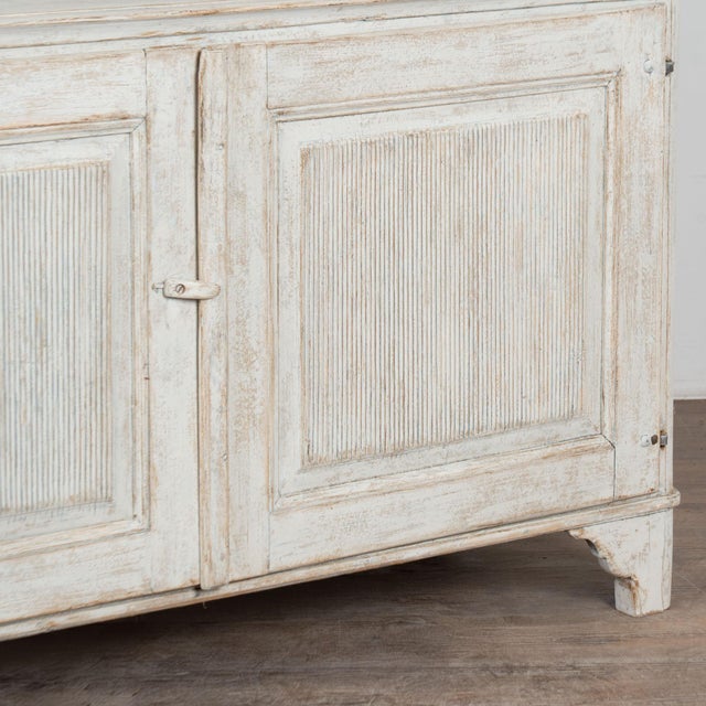19th Century Large White Swedish Gustavian Pine Cabinet Cupboard For Sale - Image 13 of 15