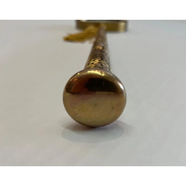 Metal Gold -Filled Roll Plate Parasol Handle Magnifing Glass For Sale - Image 7 of 9