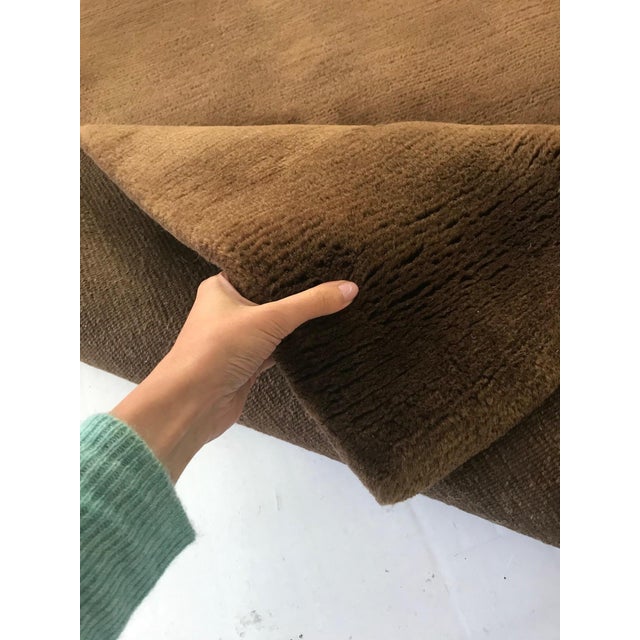Contemporary Brown Handmade Mohair Rug by Doris Leslie Blau For Sale - Image 4 of 4