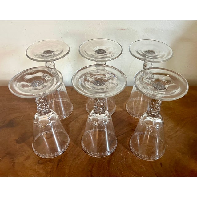 Antique 19th Century English George III Anglo Irish Facet Cut Crystal Sherry Wine Glasses - Set of 6 For Sale - Image 18 of 18