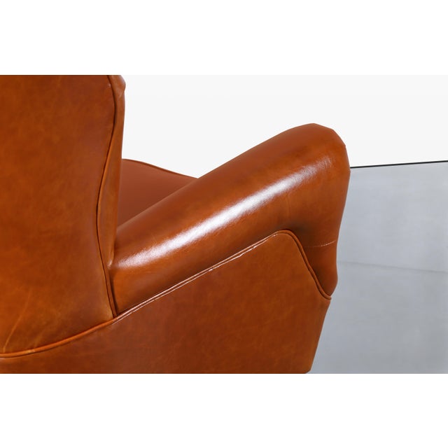 Scandinavian Art Deco Club Lounge Chairs in Cognac Leather, 1940s For Sale - Image 14 of 14
