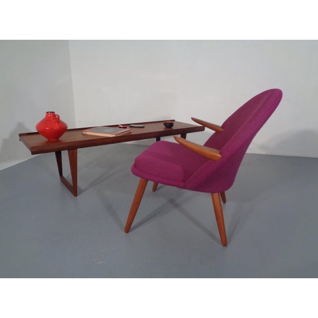 Purple Teak Armchair by Kurt Olsen for Glostrup, Denmark, 1950s For Sale - Image 12 of 18