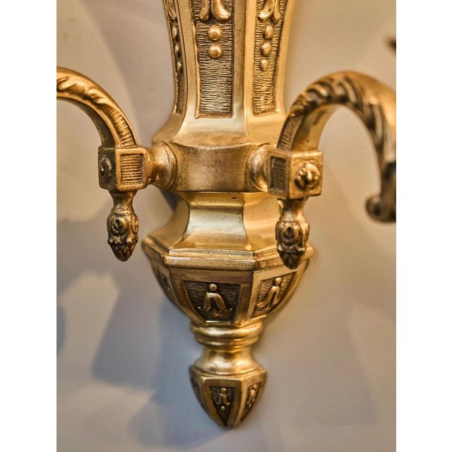 Neo-Renaissance Brass Wall Sconces, Set of 2 For Sale - Image 10 of 10