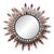 Spanish 1950's Round Gilt Metal Sunburst Mirror For Sale