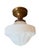 1920s 1920s American Stamped Williamson Brass Schoolhouse Ceiling Light For Sale - Image 5 of 9