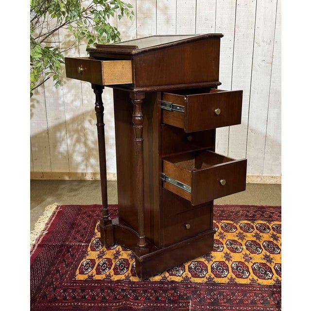 English Mahogany Music Stand, 1950s For Sale - Image 4 of 14
