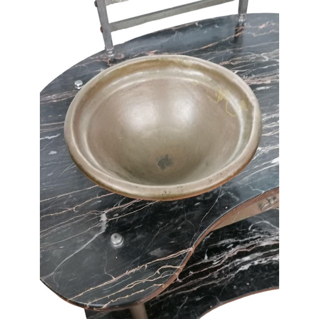 Antique Art Nouveau Dressing Table in Black Marble, 1890s For Sale - Image 6 of 10