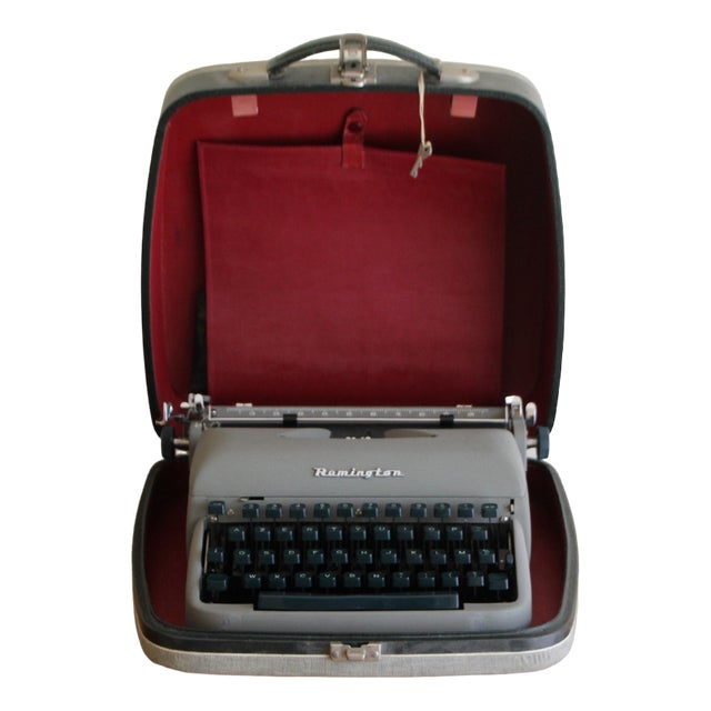 Typewriter with Travel Case from Remington, 1970s For Sale